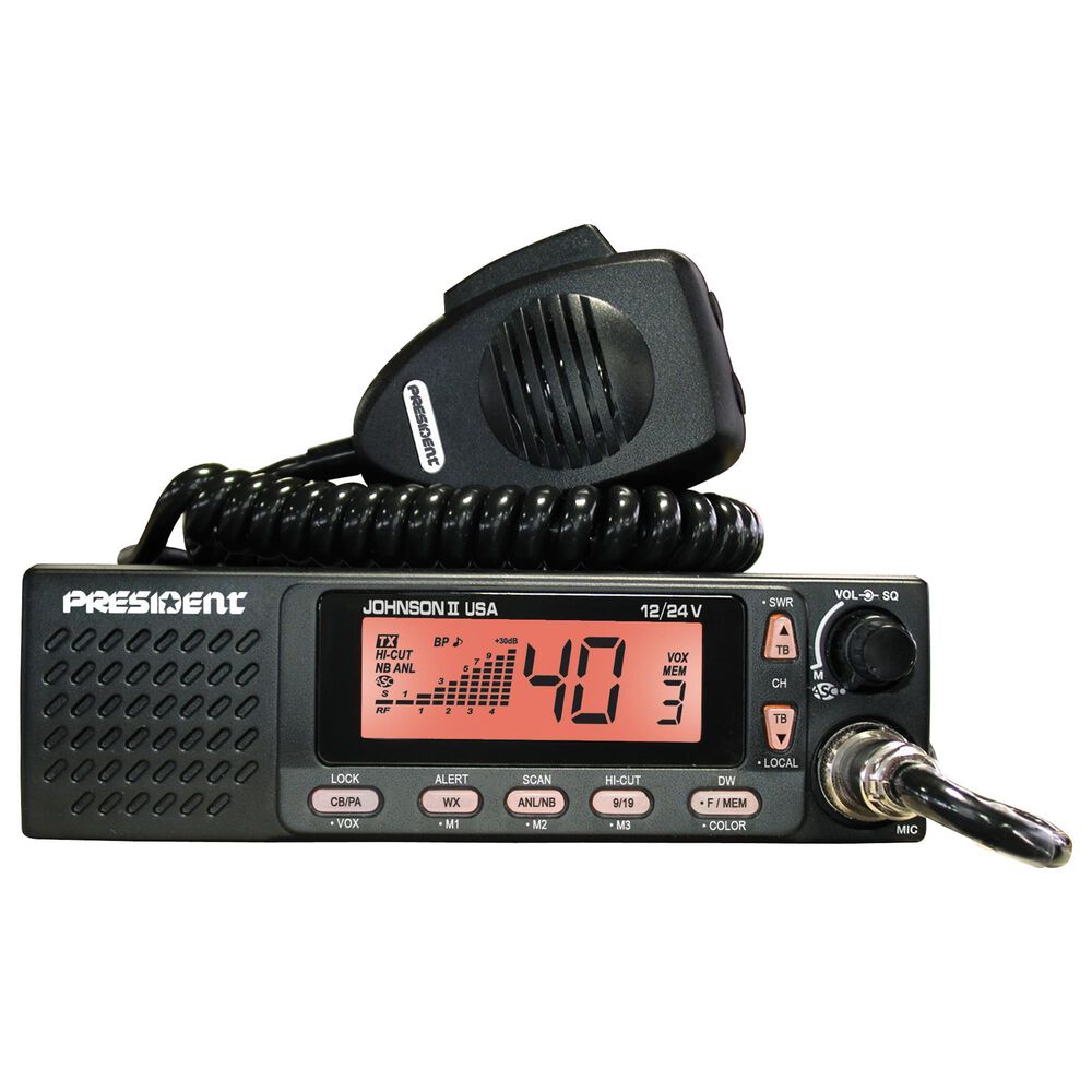 President Electronics Johnson II 12/24 V Cb Radio 40 Ch. Am, , large
