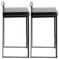 LumiSource Fuji Stackable Counter Stool with Black Faux Leather Cushion in Black (Set of 2), , large