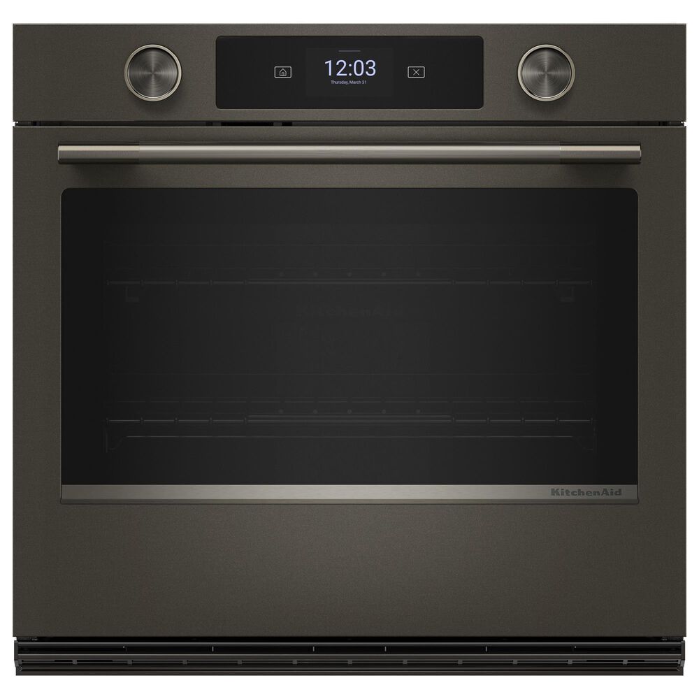 KitchenAid 5 Cu. Ft. Smart Electric Single Wall Oven with Intelligent Cooking Camera in Black Ore, , large