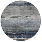 37B Nouveau NV3 8" Round Navy Indoor/Outdoor Area Rug, , large