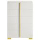 Pacific Landing Marceline 5-Drawer Chest in White and Gold, , large