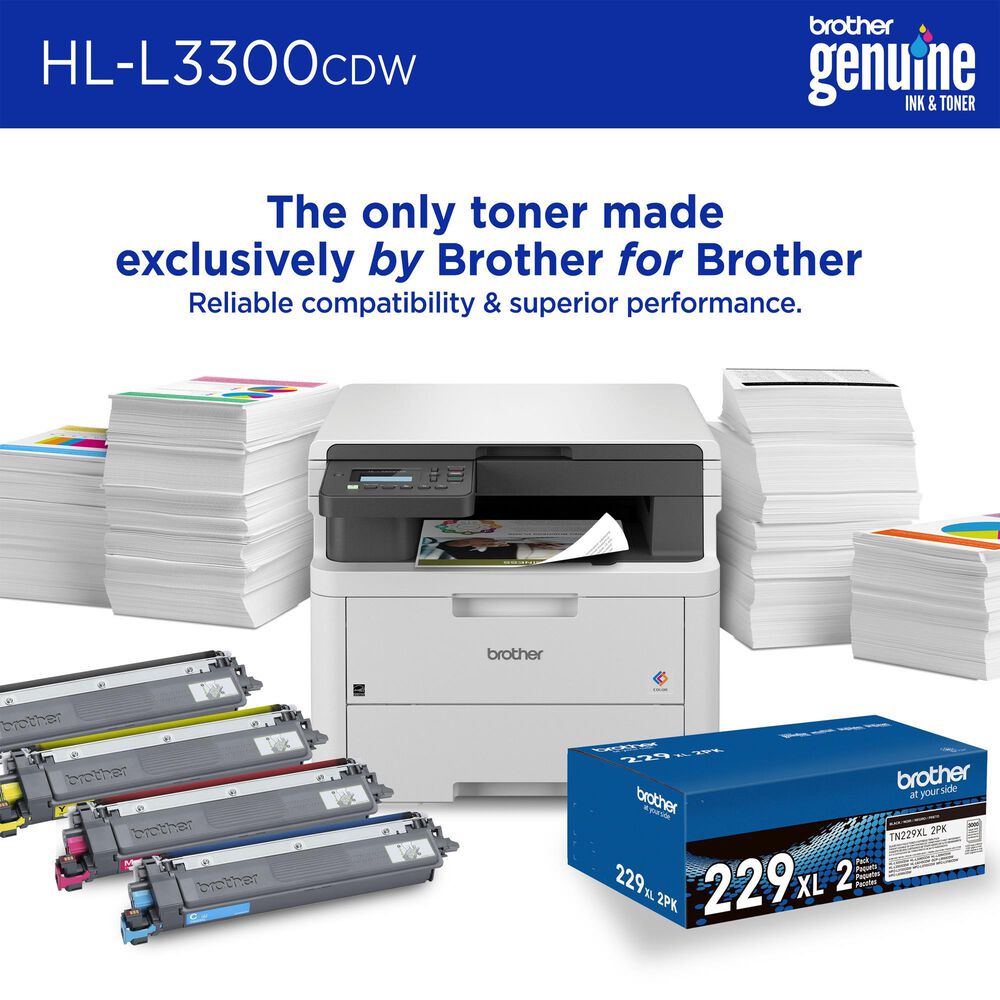 Brother HL-L3300CDW Wireless Digital Color Multi-Function Printer, , large