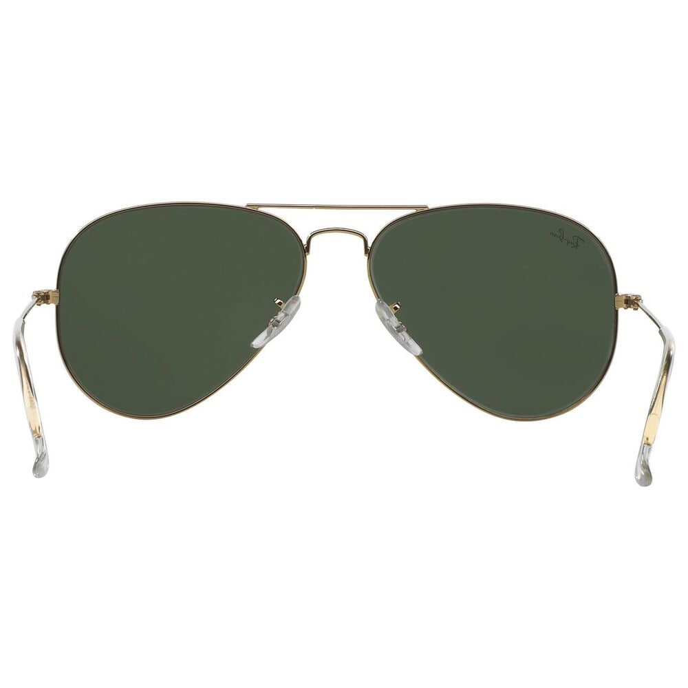 Rayban Glasses Aviator Classic Sunglasses with G-15 Green Lenses in Polished Arista Gold, , large