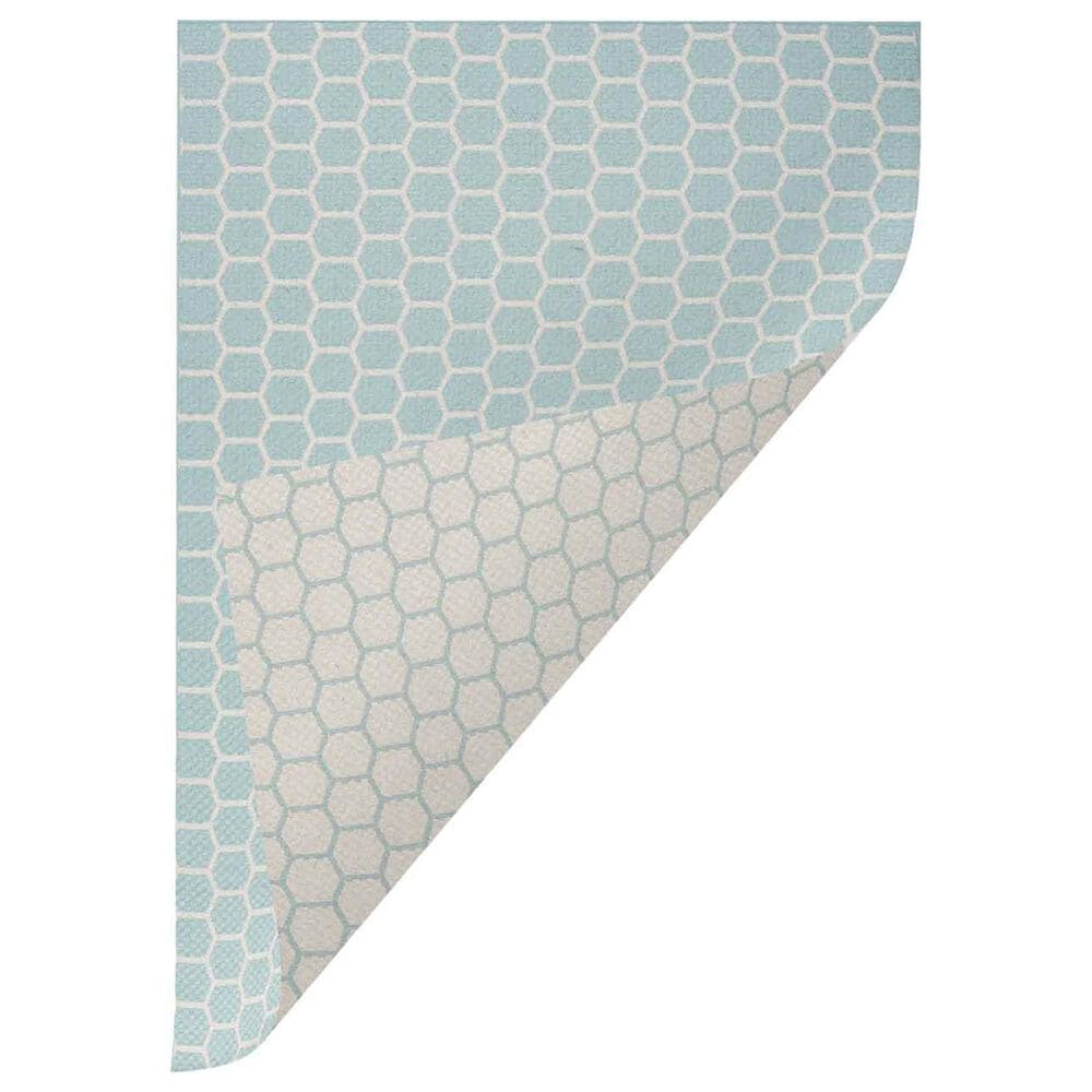 Nourison Twist Reversible 6&#39; x 9&#39; Aqua Indoor/Outdoor Area Rug, , large