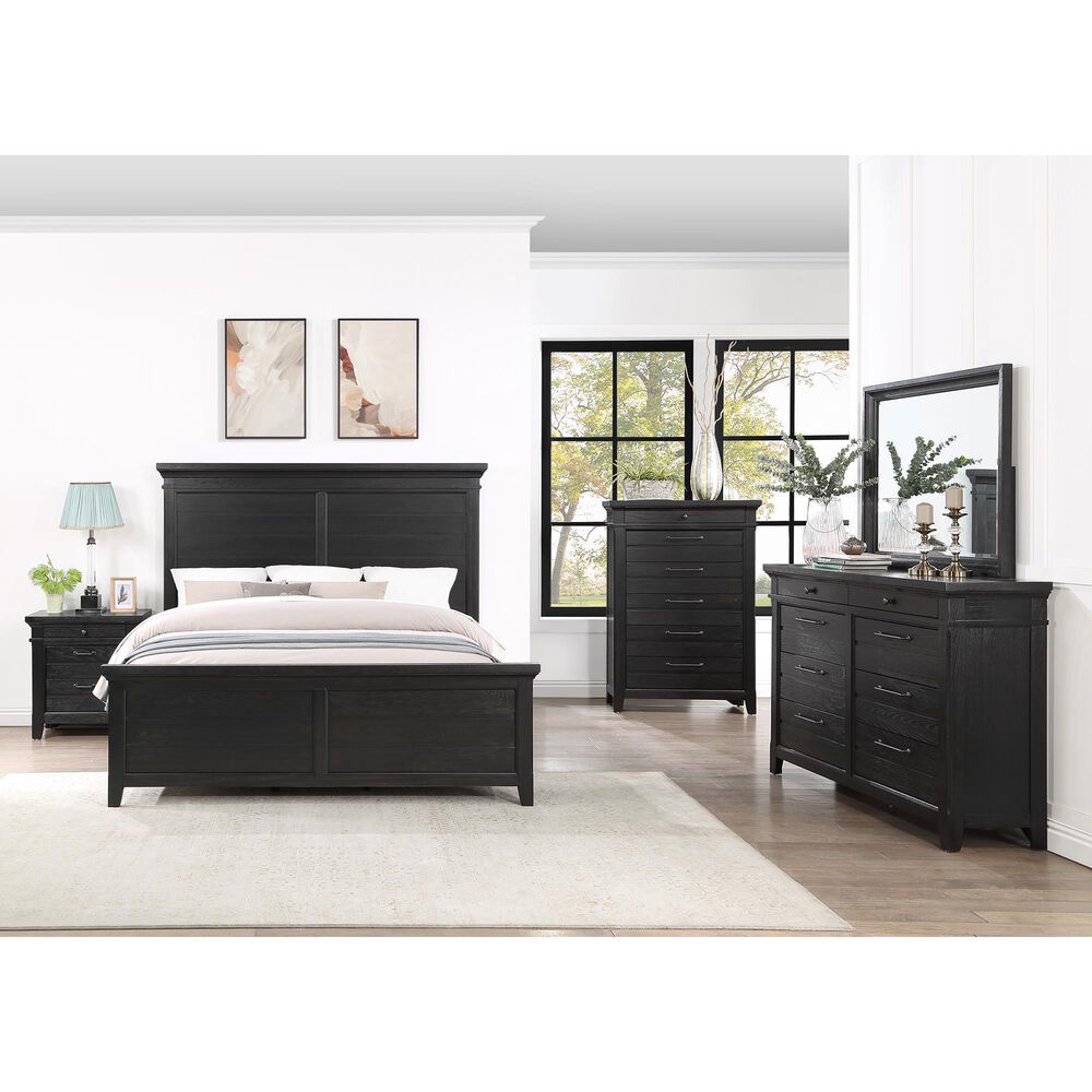 Davis International Traditional Dresser Only in Lightly Distressed Black, , large