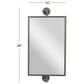 Maple and Jade 28" x 14" Metal Handmade Dimensional Wall Mirror in Matte Black, , large