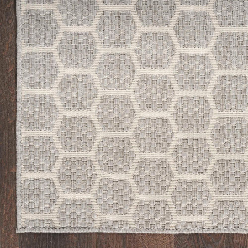 Nourison Twist Reversible 2&#39; x 6&#39; Grey Indoor/Outdoor Runner, , large