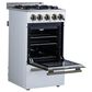 Forno Lamazze 20" Freestanding Gas Range in White, , large