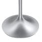 Leisuremod LeisureMod Verve Collection 27 Round Dining Table, Brushed Chrome Base with Black MDF Top, , large