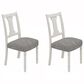 HOMLUX Side Chair with Gray Cushion in White (Set of 2), , large