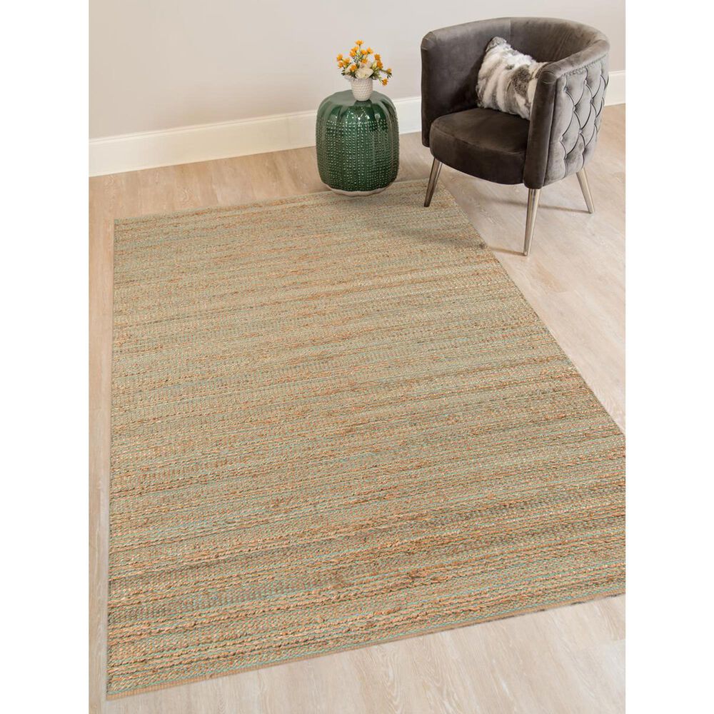 Amer Rugs Naturals 5&#39; x 8&#39; Aqua Area Rug, , large