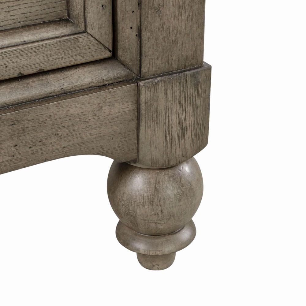 Belle Furnishings Americana Farmhouse 4 Piece King Sleight Bedroom Set in Dusty Taupe and Black, , large