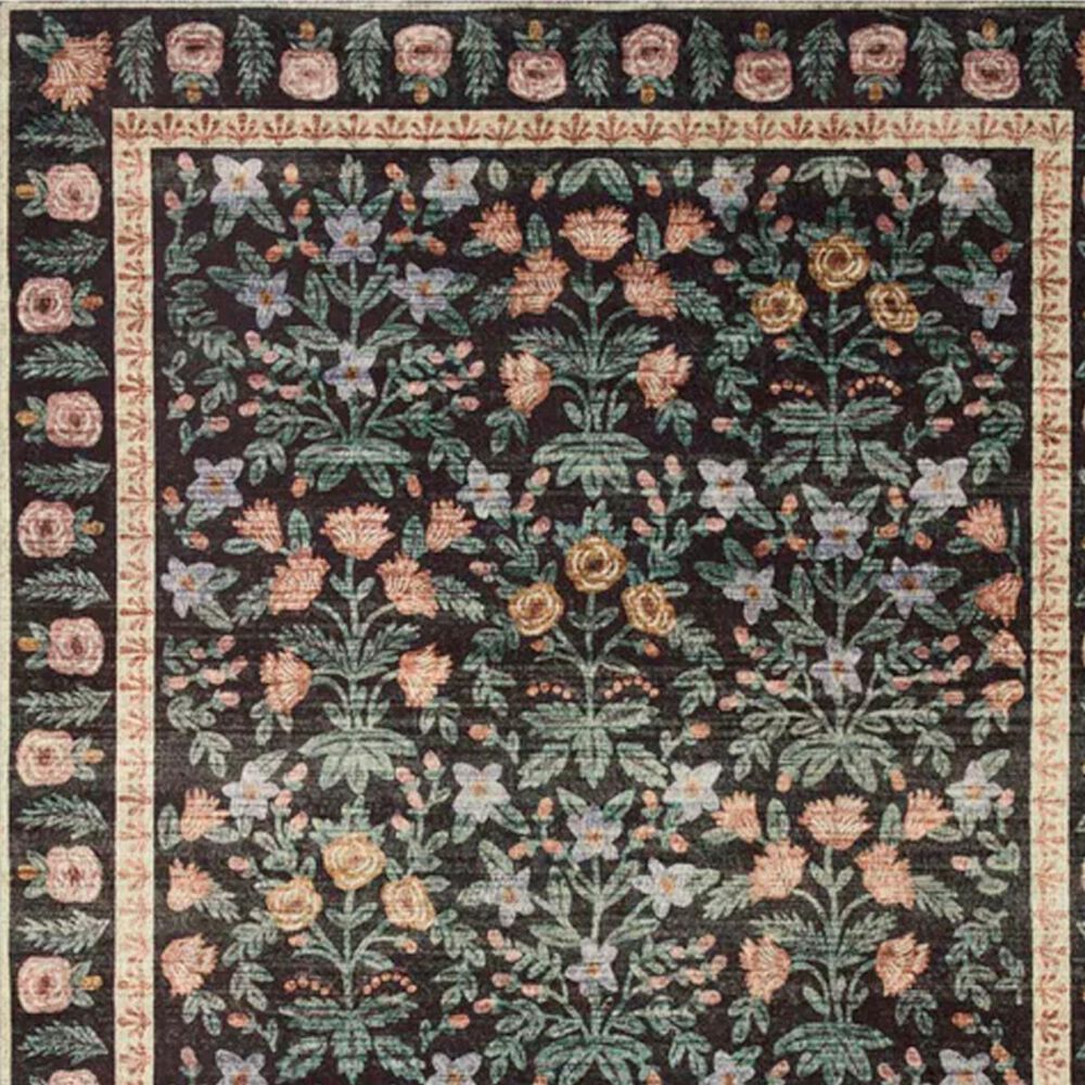 Loloi Rifle Paper Co. x Loloi Eden Mughal Garden Black 8&#39;-6&quot; x 11&#39;-6&quot; Area Rug, , large