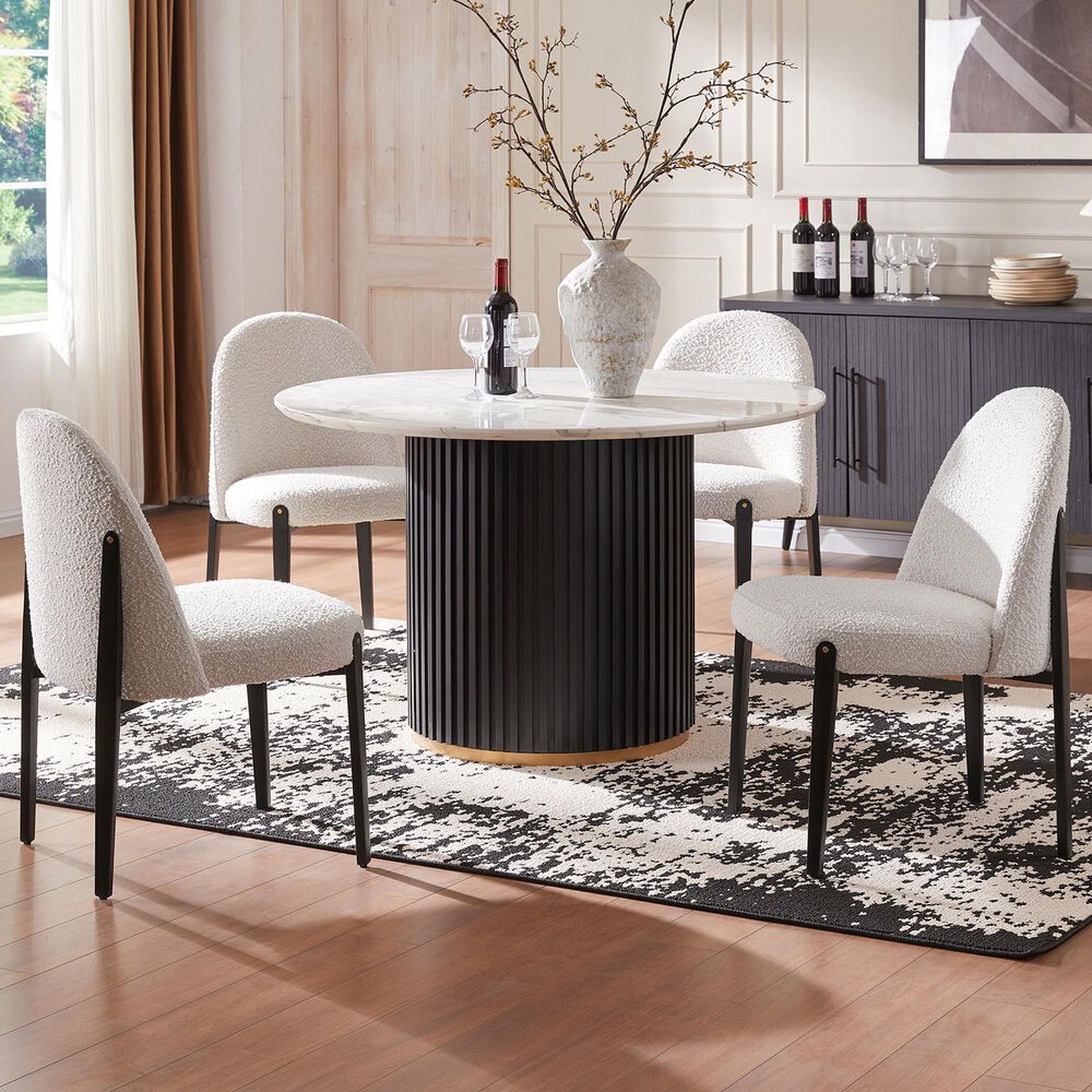 Morden Fort Boucle Side Chair in White (Set of 4), , large