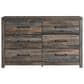 Ashley Drystan 5-Piece Full Storage Bedroom Set in Brown Rustic, Burnt Orange and Teal, , large
