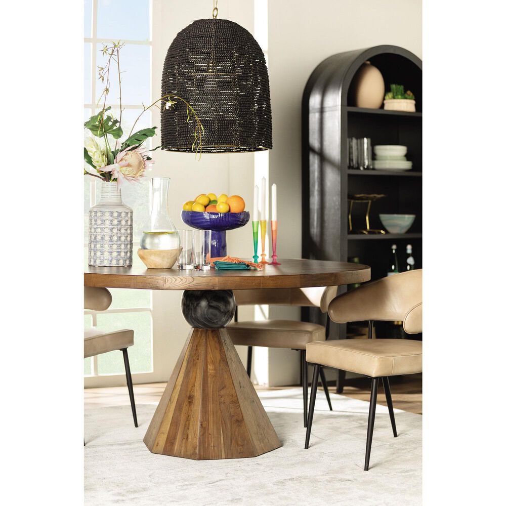 Home Trends &amp; Design Eiffel and Essex 5-Piece Round Dining Set in Teak, , large