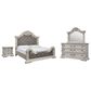 Millenium Bruchandi 4-Piece King Panel Bedroom Set in Antique White, , large