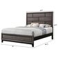 Crown Mark Akerson Queen Panel Bed in Grey, , large