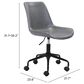 Zuo Modern Byron Office Chair in Gray and Black, , large