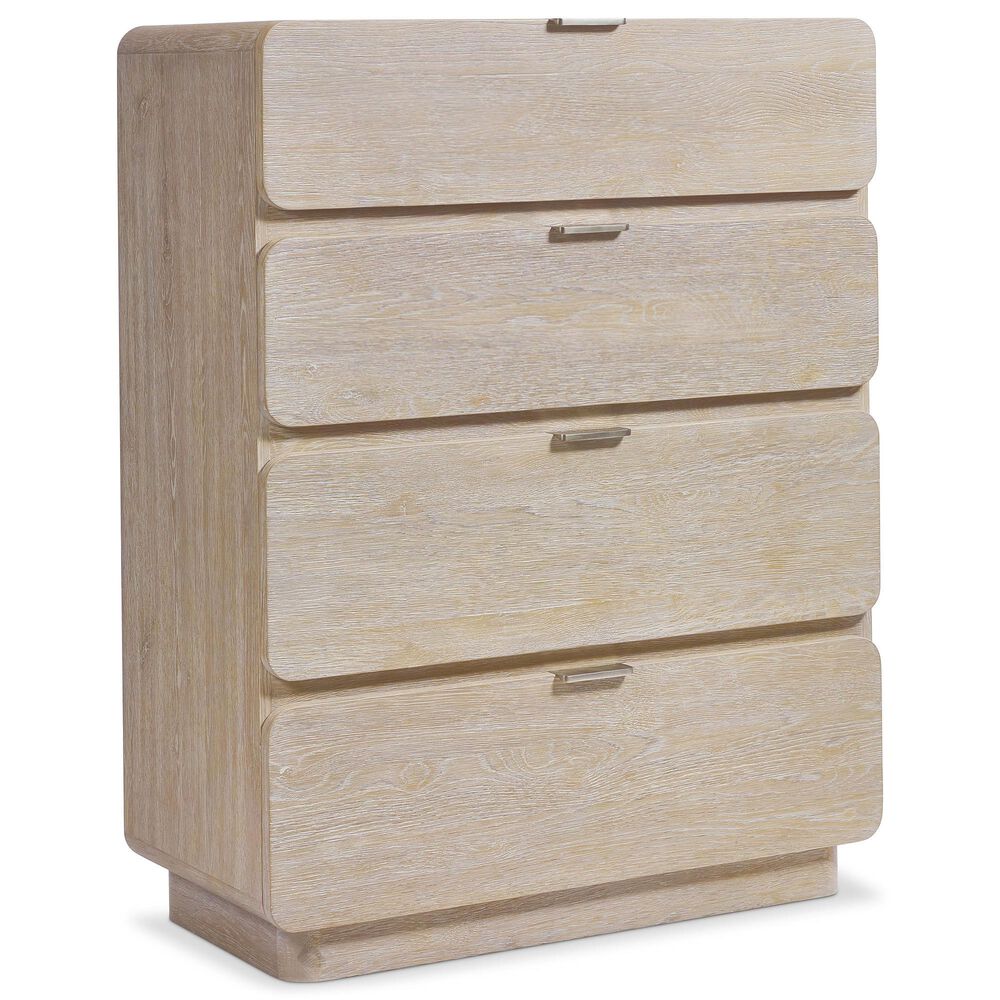 Bernhardt Antibes 5-Piece King Upholstered Panel Bedroom Set in Roz with USB Ports, , large