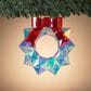 The Gerson Company USB Electric RGB Lighted Holographic Hanging Wreath in Multicolor, , large