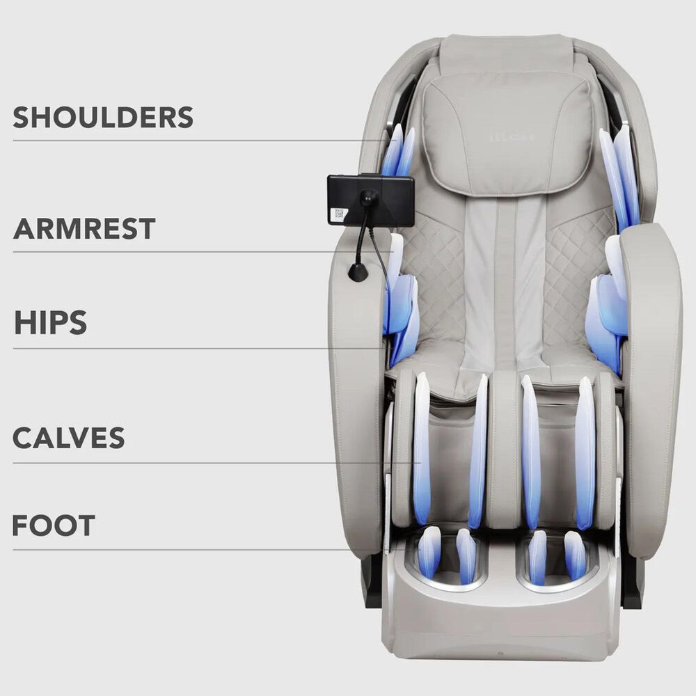 Osaki Advent 4D Power Zero Gravity Massage Chair with Spinning Calf Rollers in Taupe, , large