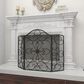 Maple and Jade 49" x 36" Fireplace Screen in Black, , large