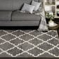 Central Oriental Terrace Tropic Taza 8"8" x 11"10" Stone and Snow Area Rug, , large