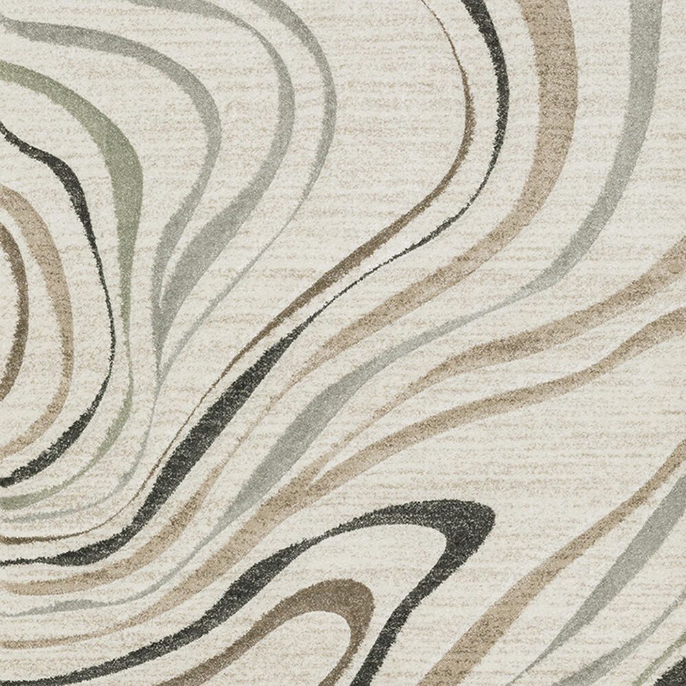 Oriental Weavers Cambria Swirls 1&#39;10&quot; x 7&#39;6&quot; Beige Runner, , large