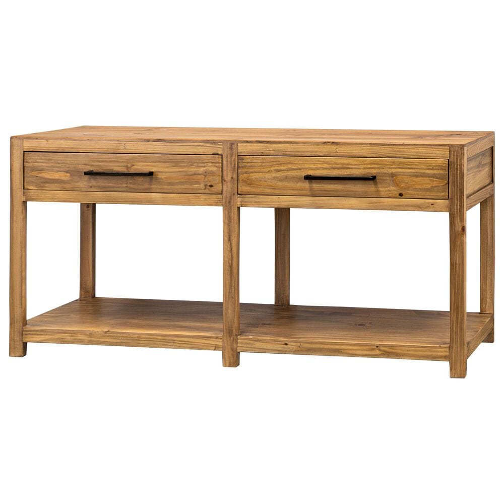 Ardent Home Findley 2-Drawer Sofa Table in Wheat, , large