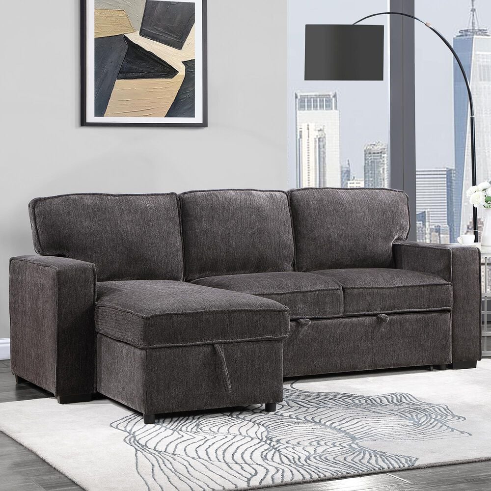 Global Furniture USA Pull-Out Sofa W/Reversible Chaise, , large