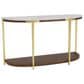 Riverside Furniture Emery Demilune Sofa Table in Smoked Cherry and Bronze, , large