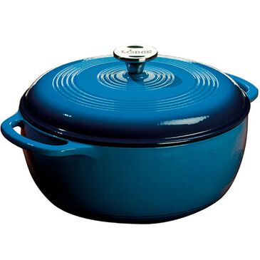 Lodge Cast Iron 6 Quart Enameled Dutch Oven in Blue, , large
