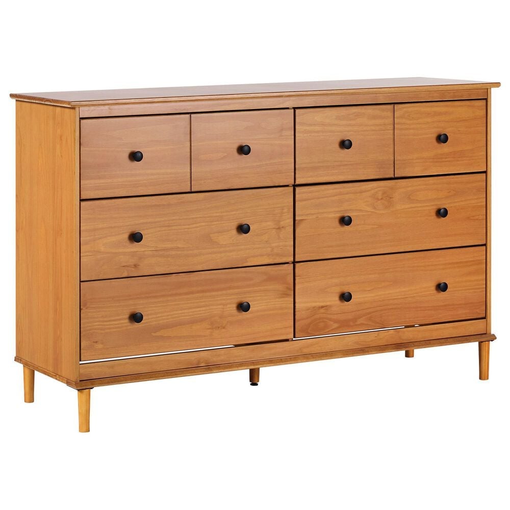 Walker Edison Spencer 6-Drawer Dresser in Caramel, , large