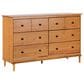 Walker Edison Spencer 6-Drawer Dresser in Caramel, , large
