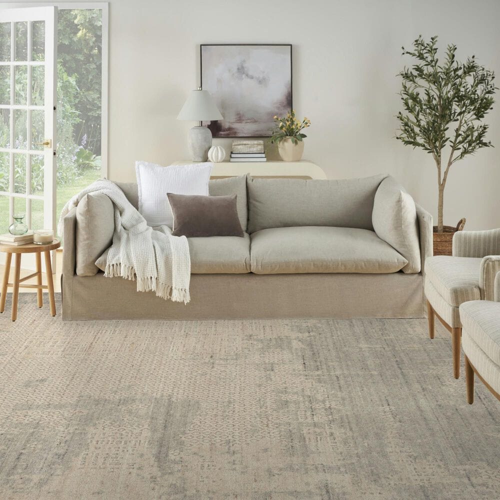Nourison Harmony 9&#39;9&quot; x 13&#39;9&quot; Ivory and Grey Area Rug, , large