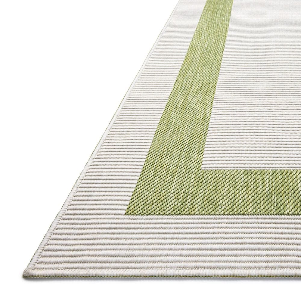 Loloi Easton Green and Ivory 5&#39;3&quot; x 7&#39;6&quot; Indoor/Outdoor Area Rug, , large