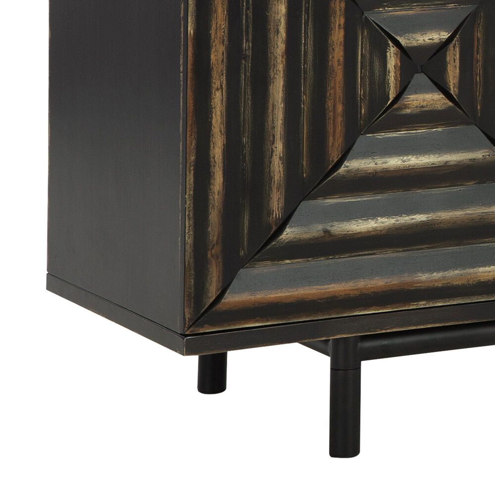 Ashley Fair Ridge Accent Cabinet in Distressed Black and Black, , large