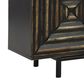 Ashley Fair Ridge Accent Cabinet in Distressed Black and Black, , large