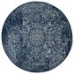 Safavieh Evoke EVK256A 9" Round Navy and Ivory Area Rug, , large