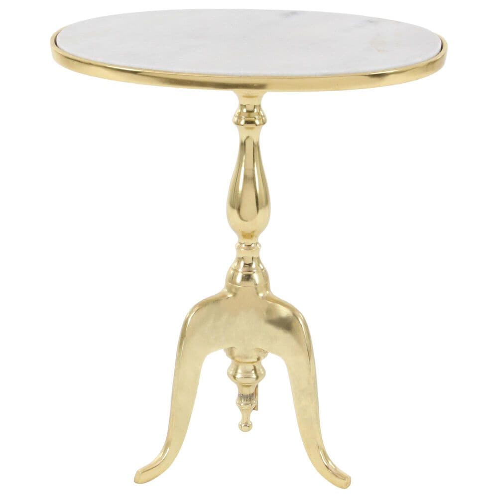 Maple and Jade End Table in Gold and White, , large