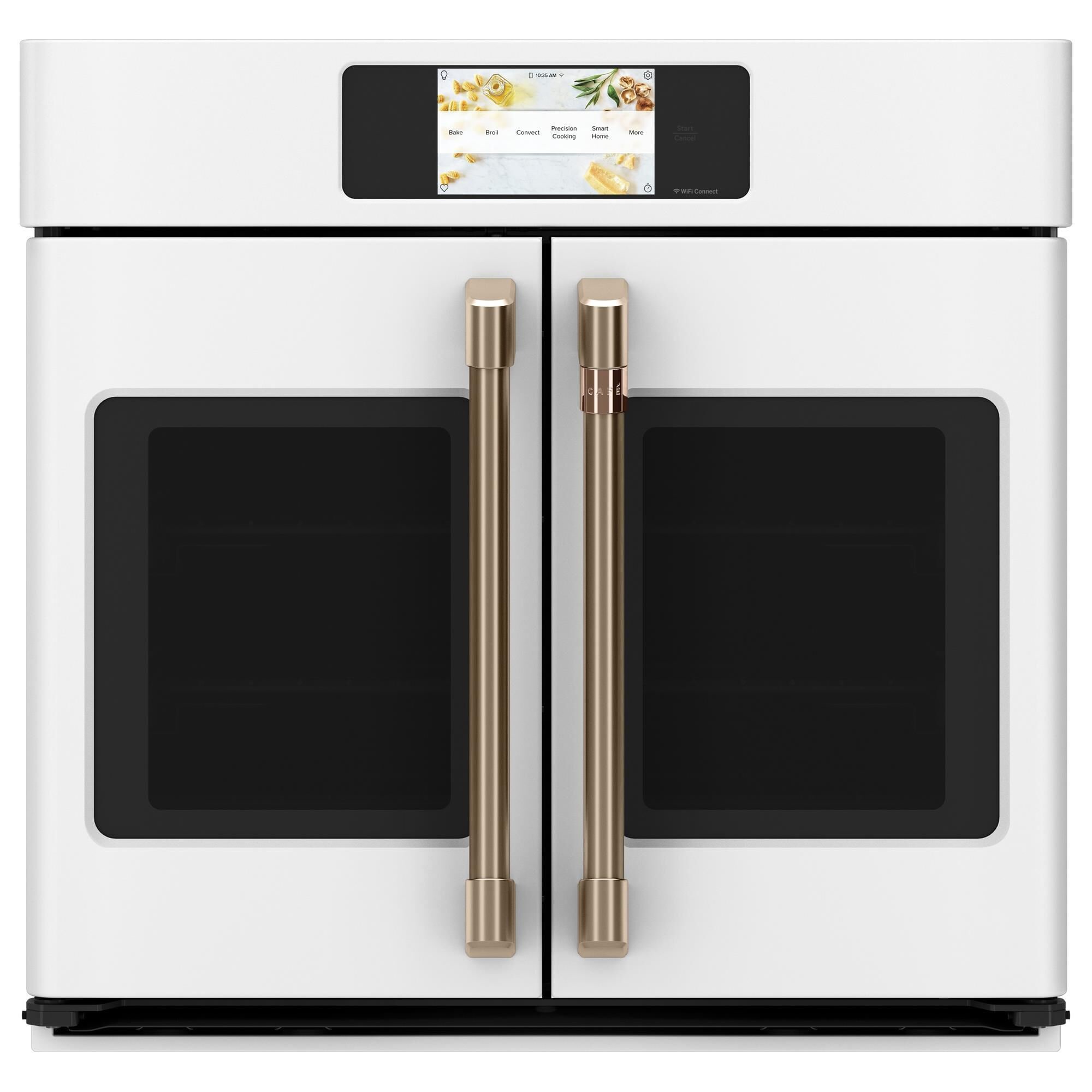 Cafe white wall oven top