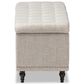 Baxton Studio Kaylee Storage Ottoman Bench in Beige, , large