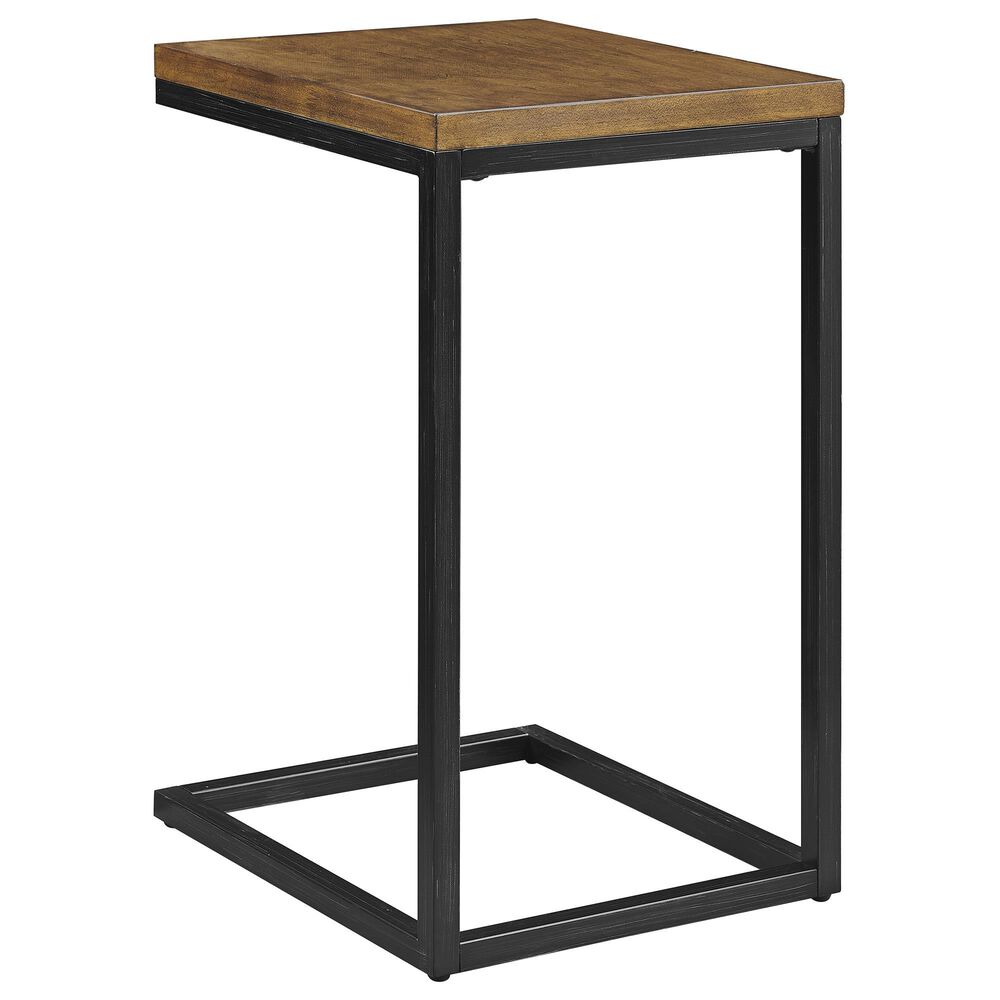 Linon Home Decor Braniff C-Table in Dark Grey and Black, , large