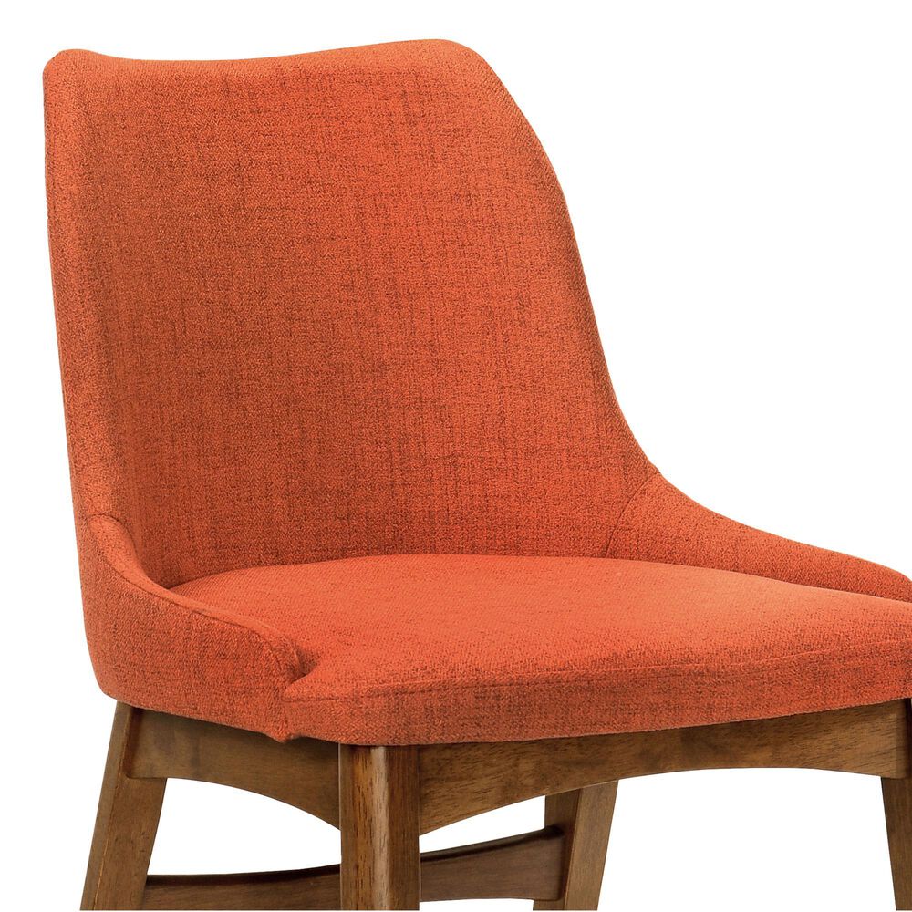Blue River Westmont and Azalea 5-Piece Dining Set with Orange Cushion in Walnut, , large