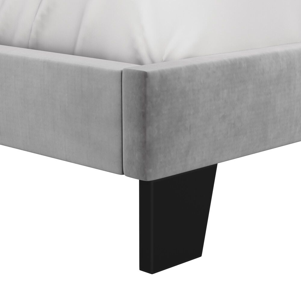 Richlands Furniture Crestone Queen Upholstered Platform Bed in Gray, , large