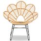 Baxton Studio Garan Rattan Accent Chair in Natural Brown and Black, , large