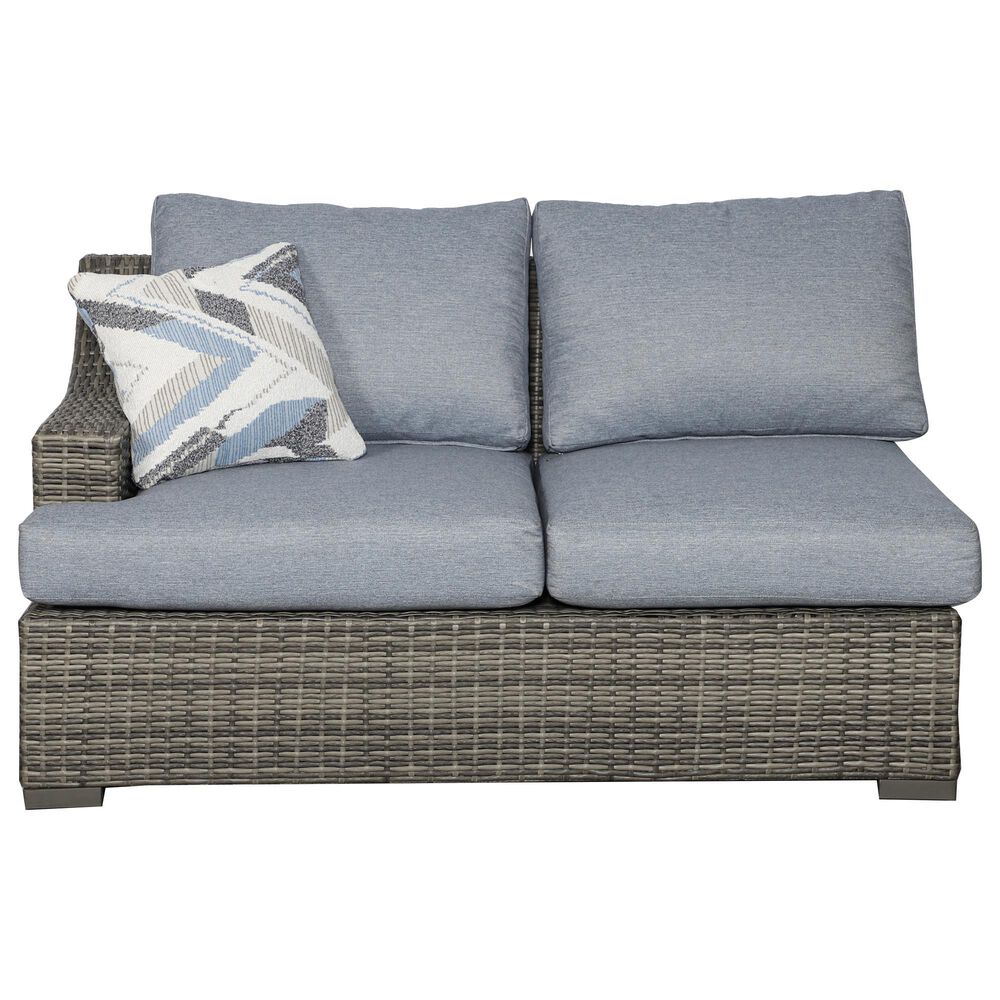 Summit Home Nantucker Bay 5-Piece Patio Conversation Set in Double Duck Washed Denim, , large