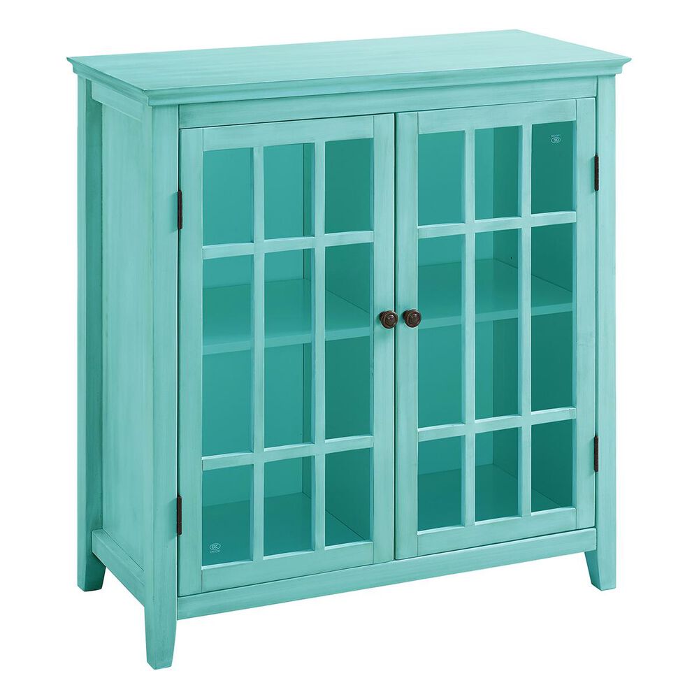 Linden Boulevard Largo Double Door Cabinet in Antique Turquoise, , large