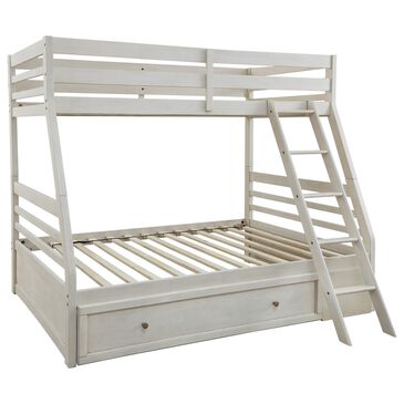 Ashley Robbinsdale Twin over Full Bunk Bed with Storage in Antique White, , large